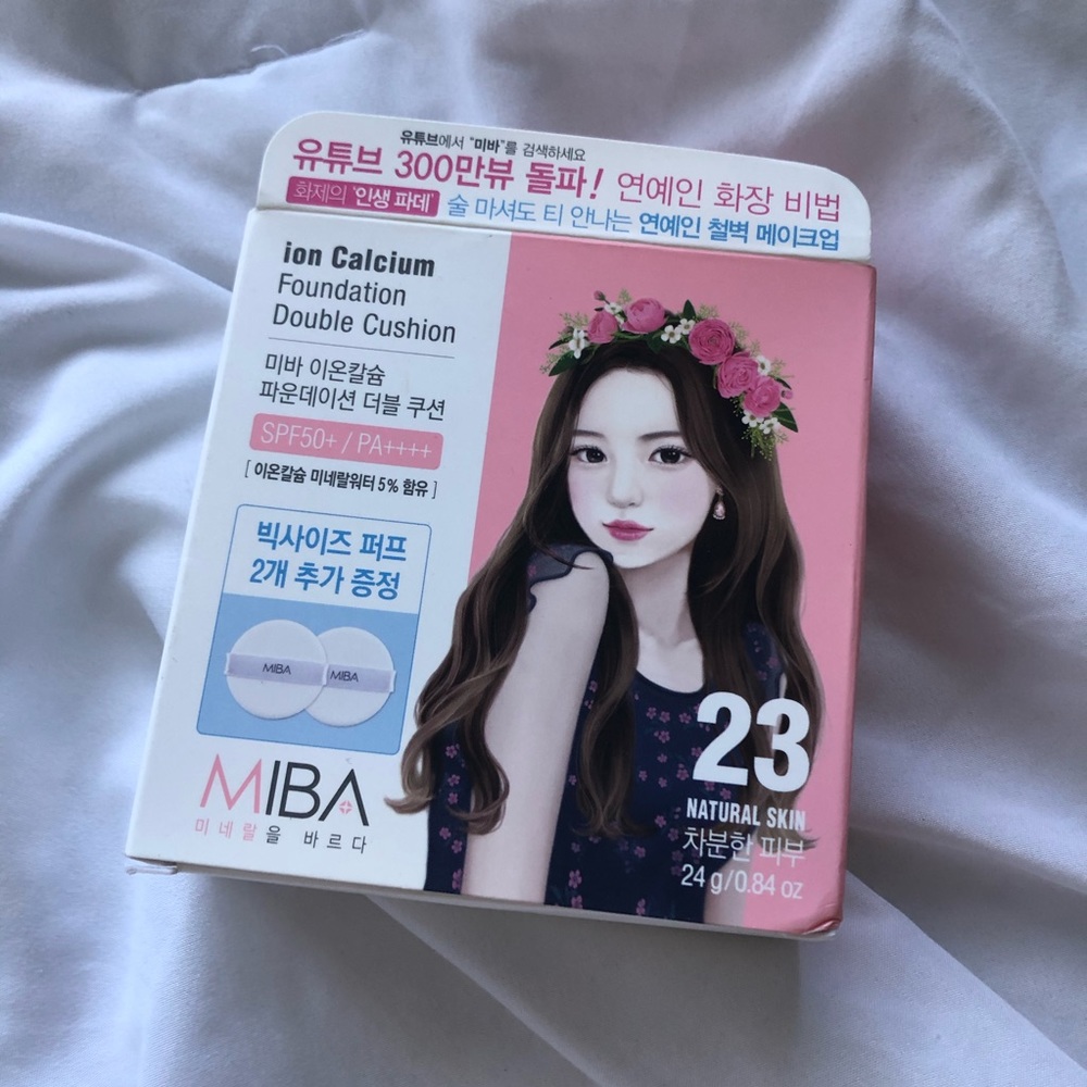 MIBA ion calcium double cushion foundation